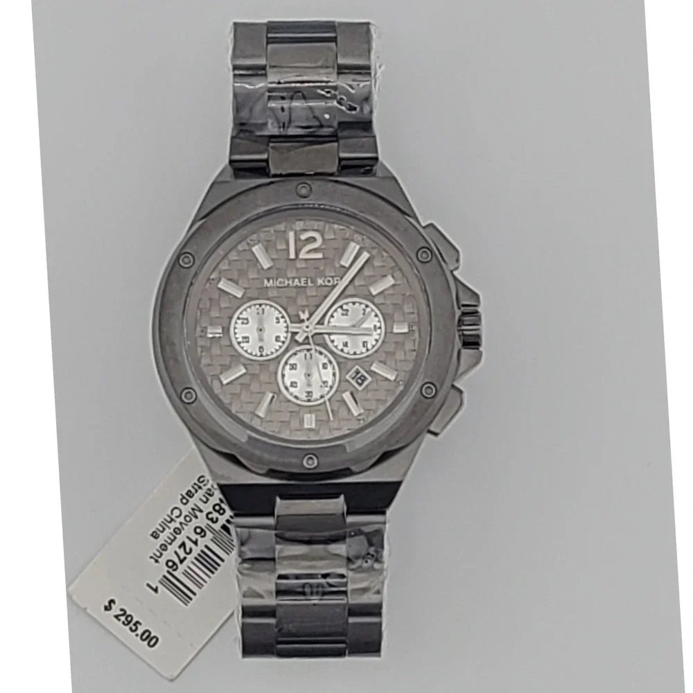 Michael Kors Men's MK9102 Gunmetal Stainless Steel Chronograph Watch New